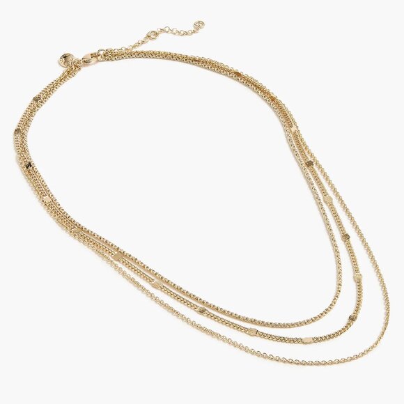 J. Crew Gold Mixed-Chain Layering Necklace/NWT - Picture 1 of 8